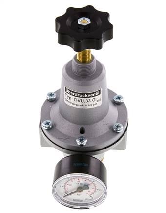 Pneumatic Pressure Relief Valve G1/2 Air 0.2-5.5bar (3-80psi)