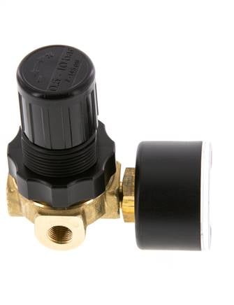 Pressure Regulator G1/4'' 330 l/min 0.5-10.0bar/7-145psi Air Water Brass Standard 0