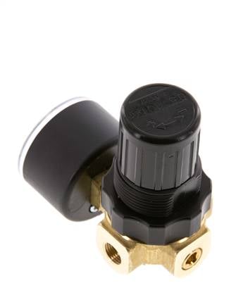 Pressure Regulator G1/4'' 330 l/min 0.1-3.0bar/1-44psi Air Water Brass Standard 0
