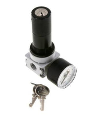 Pressure Regulator G1/4'' 700 l/min 0.5-10.0bar/7-145psi Air Water PA 40 mm Pressure Gauge Cylinder Lock Multifix 0