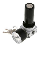 Pressure Regulator G1/4'' 700 l/min 0.5-10.0bar/7-145psi Air Water PA 40 mm Pressure Gauge Cylinder Lock Multifix 0