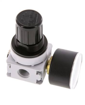 Pressure Regulator G1/4'' 700 l/min 0.1-3.0bar/1-44psi Air Water PA 40 mm Pressure Gauge Multifix 0