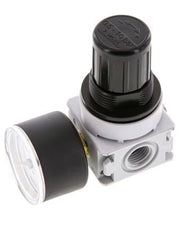 Pressure Regulator G1/4'' 700 l/min 0.5-10.0bar/7-145psi Air Water PA 40 mm Pressure Gauge Multifix 0