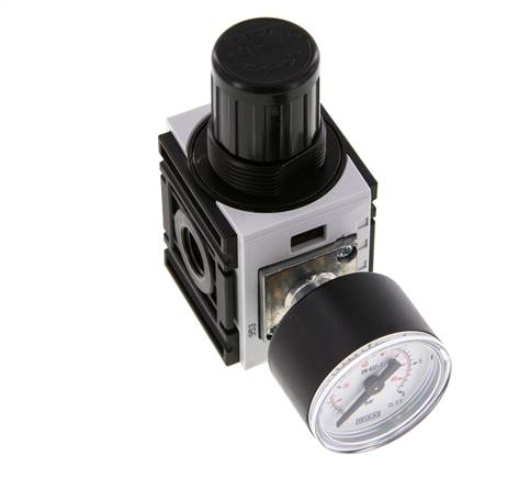 Pressure Regulator G1/4'' 1000 l/min 0.2-4.0bar/3-58psi PA 40 mm Pressure Gauge Futura 0