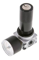 Pressure Regulator G1/4'' 1450 l/min 0.5-10.0bar/7-145psi Zinc Die-Cast 40 mm Pressure Gauge Cylinder Lock Multifix 0