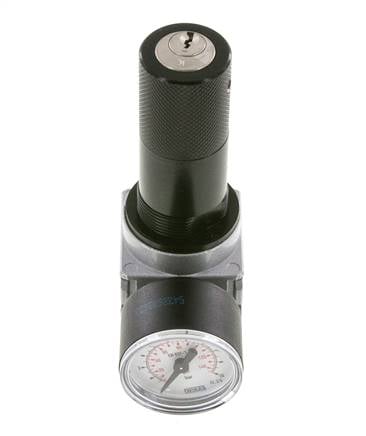 Pressure Regulator G1/4'' 1450 l/min 0.2-6.0bar/3-87psi Zinc Die-Cast 40 mm Pressure Gauge Cylinder Lock Multifix 0