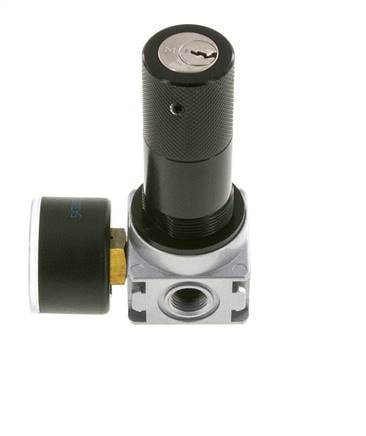 Pressure Regulator G1/4'' 1450 l/min 0.2-6.0bar/3-87psi Zinc Die-Cast 40 mm Pressure Gauge Cylinder Lock Multifix 0