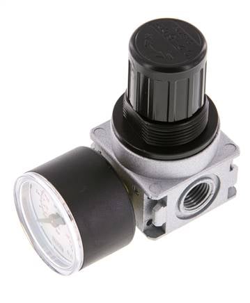 Pressure Regulator G1/4'' 1450 l/min 0.2-6.0bar/3-87psi Zinc Die-Cast 40 mm Pressure Gauge Multifix 0