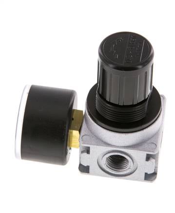 Pressure Regulator G1/4'' 1450 l/min 0.2-6.0bar/3-87psi Zinc Die-Cast 40 mm Pressure Gauge Multifix 0