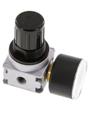 Pressure Regulator G1/8'' 1450 l/min 0.1-3.0bar/1-44psi Zinc Die-Cast 40 mm Pressure Gauge Multifix 0