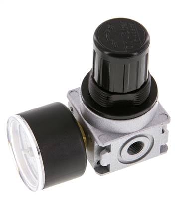 Pressure Regulator G1/8'' 1450 l/min 0.1-3.0bar/1-44psi Zinc Die-Cast 40 mm Pressure Gauge Multifix 0