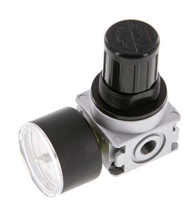 Pressure Regulator G1/8'' 1450 l/min 0.5-10.0bar/7-145psi Zinc Die-Cast 40 mm Pressure Gauge Multifix 0