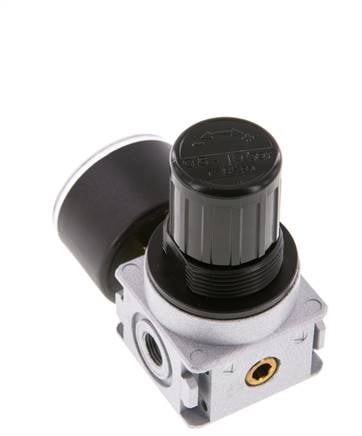 Pressure Regulator G1/8'' 1450 l/min 0.5-10.0bar/7-145psi Zinc Die-Cast 40 mm Pressure Gauge Multifix 0