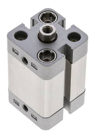 ISO 21287 Compact Double Acting Cylinder 20-20mm - Magnetic