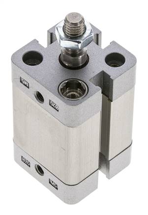 ISO 21287 Compact Double Acting Cylinder 20-20mm - Magnetic - Male Rod
