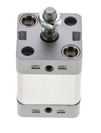 ISO 21287 Compact Double Acting Cylinder 25-15mm - Magnetic - Male Rod