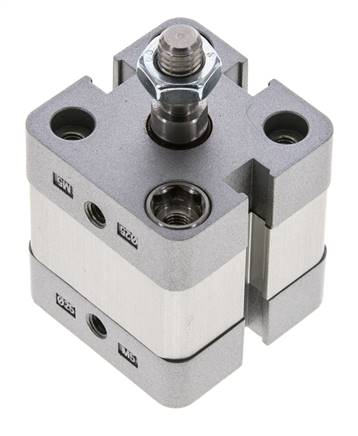 ISO 21287 Compact Double Acting Cylinder 25-5mm - Magnetic - Male Rod