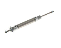 ISO 6432 Round Double Acting Cylinder 16-40mm - Magnetic - Male Threaded - Double Rod