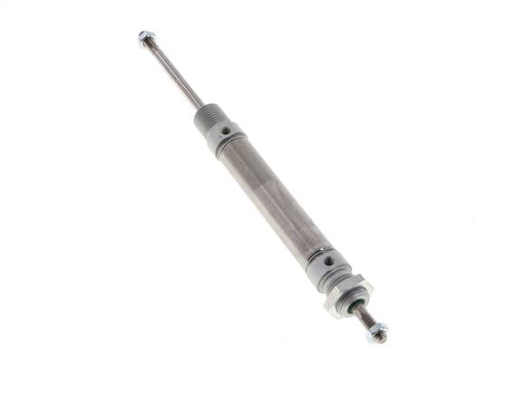ISO 6432 Round Double Acting Cylinder 16-50mm - Magnetic - Male Threaded - Double Rod