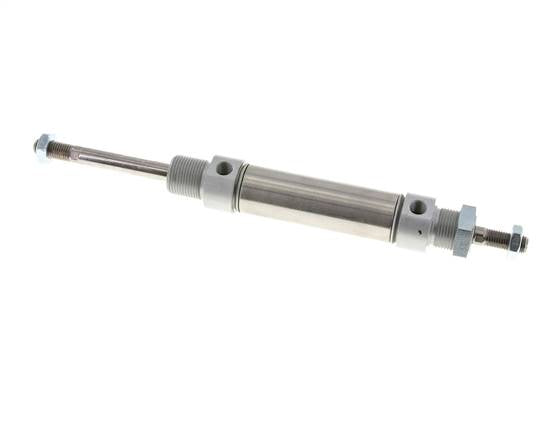 ISO 6432 Round Double Acting Cylinder 25-50mm - Magnetic - Male Threaded - Double Rod