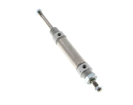 ISO 6432 Round Double Acting Cylinder 25-50mm - Magnetic - Male Threaded - Double Rod