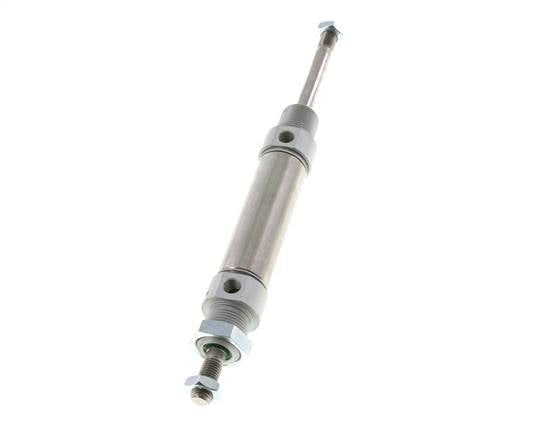 ISO 6432 Round Double Acting Cylinder 25-50mm - Magnetic - Male Threaded - Double Rod