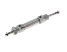 ISO 6432 Round Double Acting Cylinder 20-25mm - Magnetic - Damping - Male Threaded - Double Rod