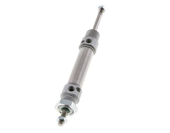 ISO 6432 Round Double Acting Cylinder 20-40mm - Magnetic - Damping - Male Threaded - Double Rod