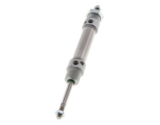 ISO 6432 Round Double Acting Cylinder 20-40mm - Magnetic - Damping - Male Threaded - Double Rod