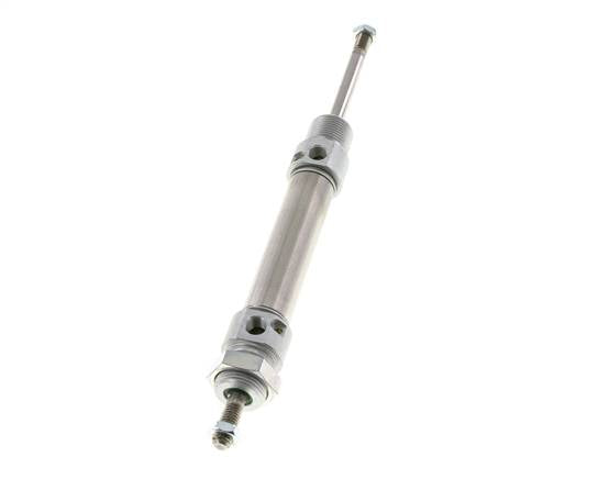 ISO 6432 Round Double Acting Cylinder 20-50mm - Magnetic - Damping - Male Threaded - Double Rod