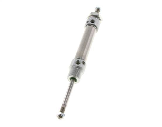 ISO 6432 Round Double Acting Cylinder 20-50mm - Magnetic - Damping - Male Threaded - Double Rod