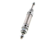 ISO 6432 Round Double Acting Cylinder 25-25mm - Magnetic - Damping - Male Threaded - Double Rod