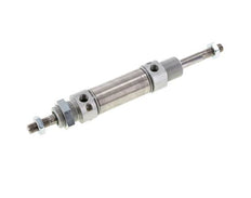 ISO 6432 Round Double Acting Cylinder 25-25mm - Magnetic - Damping - Male Threaded - Double Rod