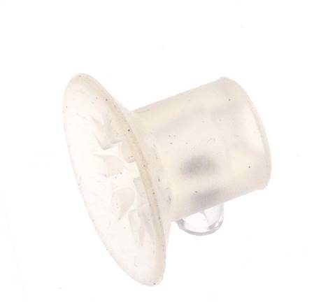 17mm Flat Silicone Clear Vacuum Suction Cup Stroke 0.5mm