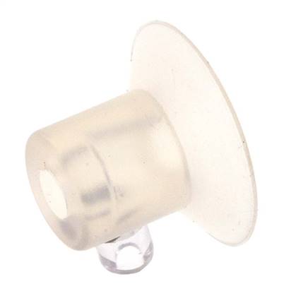 17mm Flat Silicone Clear Vacuum Suction Cup Stroke 2mm