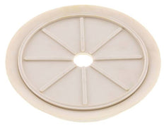 200mm Flat NRE White Vacuum Suction Cup G 1/2 inch Female Stroke 5mm Thin Lips
