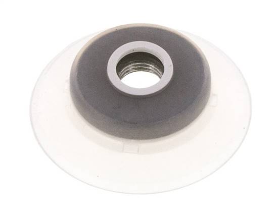 60mm Flat Silicone Clear Vacuum Suction Cup G 1/4 inch Female Stroke 5mm Robust Lips