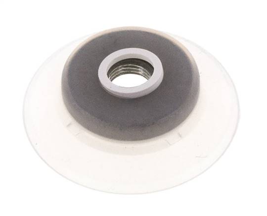 60mm Flat Silicone Clear Vacuum Suction Cup G 1/4 inch Female Stroke 5mm Robust Lips
