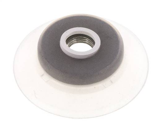 60mm Flat Silicone Clear Vacuum Suction Cup G 1/4 inch Female Stroke 5mm Robust Lips
