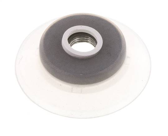 60mm Flat Silicone Clear Vacuum Suction Cup G 1/4 inch Female Stroke 5mm Robust Lips