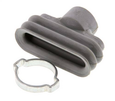 45x15mm Oval bellows NBR Grey Vacuum Suction Cup Stroke 8.5mm Ear Clamp