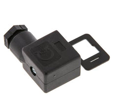 Industry Standard Form B Solenoid Valve Connector Size 1 M16x1.5 31mm Black [2 Pieces]