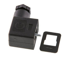 Industry Standard Form B Solenoid Valve Connector Size 1 M16x1.5 31mm Black [2 Pieces]