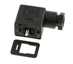 Industry Standard Form B Solenoid Valve Connector Size 1 M16x1.5 31mm Black [2 Pieces]