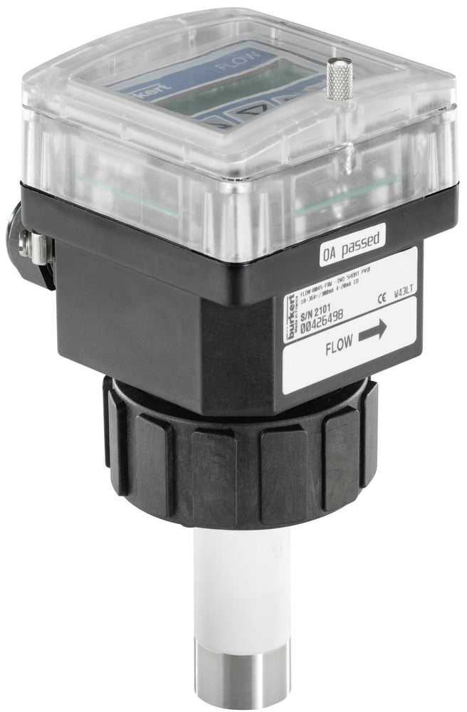 Electromagnetic insertion flow meter, PVDF sensor, short probe, with display - Bürkert 8045 - 558675