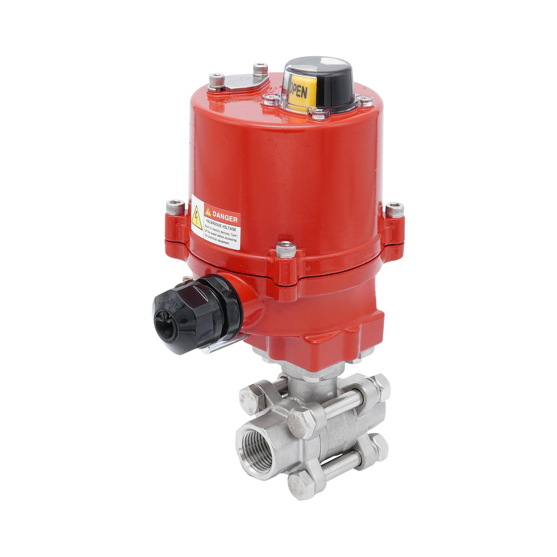 Rp 1-1/4'' 2-Way Stainless Steel Electrical Ball Valve 100-240V AC