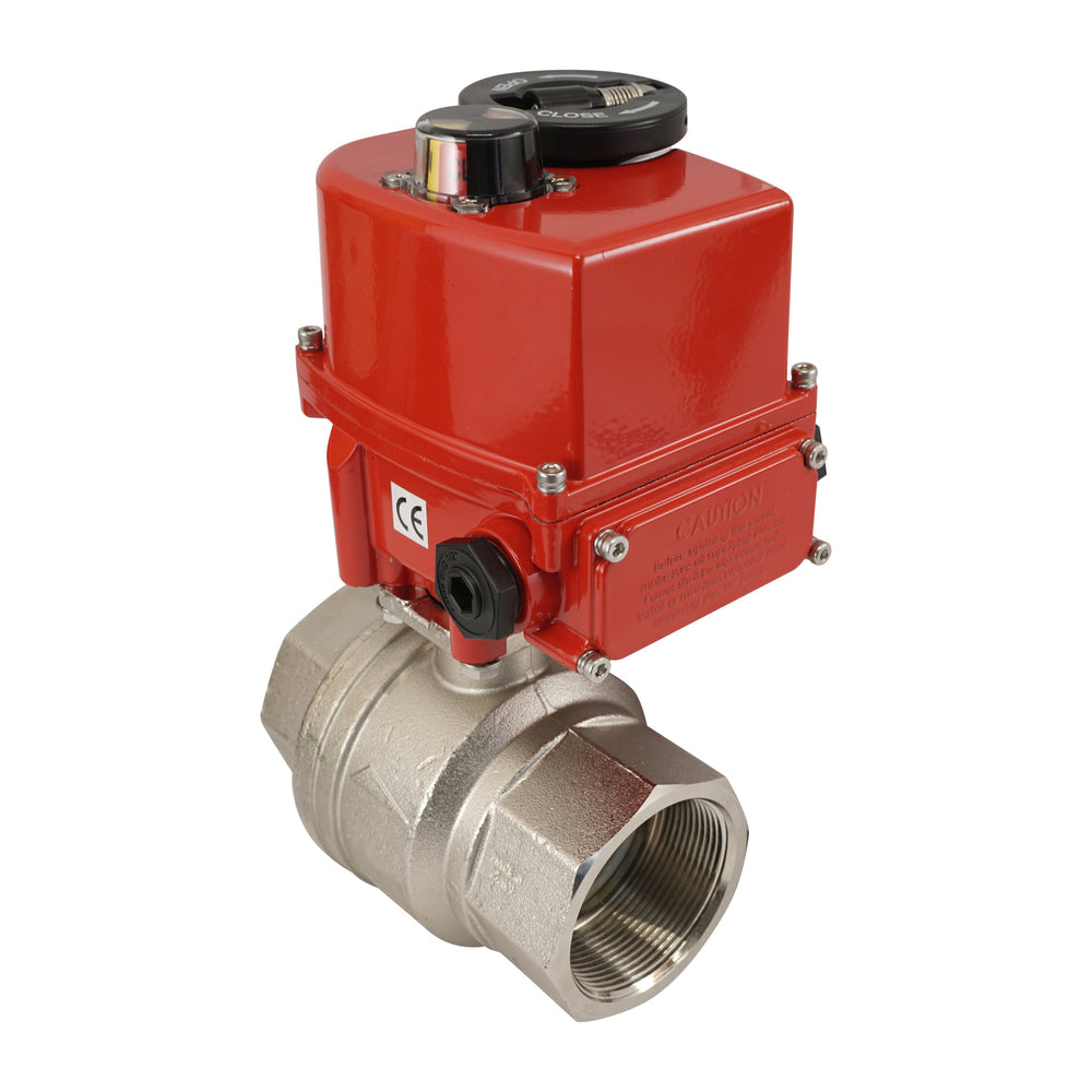 Rp 1/4 inch 2-Way brass Modulating Electric ball valve 24 V AC/DC