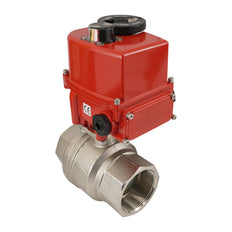 G 1 1/4 inch 2-Way brass Modulating Electric ball valve 24 V AC/DC