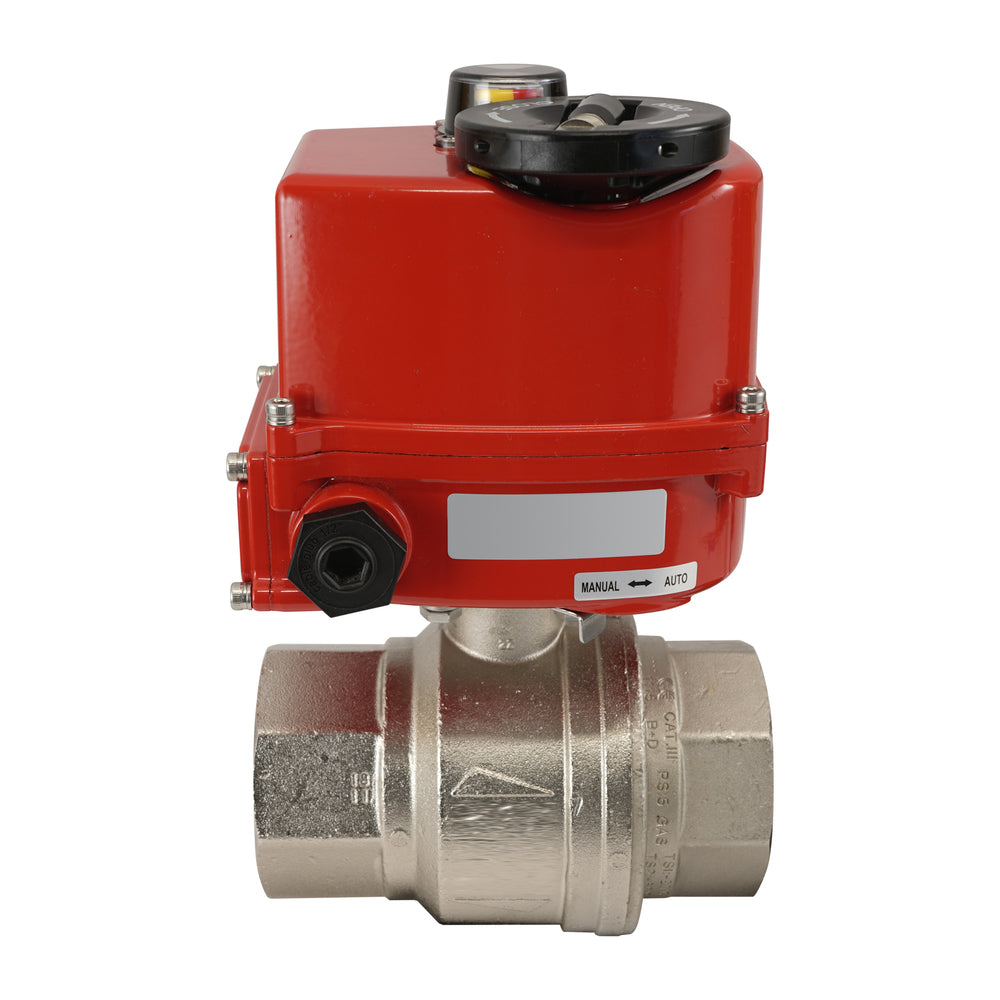 Rp 1/4 inch 2-Way brass Modulating Electric ball valve 24 V AC/DC
