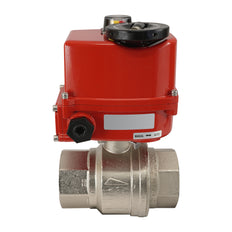 Rp 3/8 inch 2-Way brass Modulating Electric ball valve 24 V AC/DC